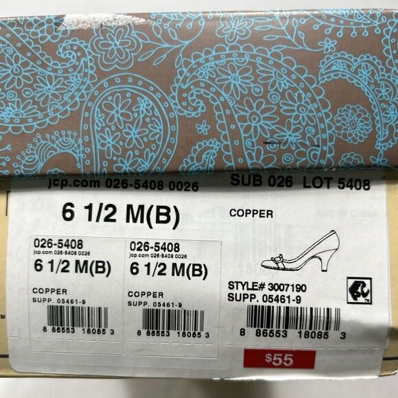 Eurosoft by Sofft Copper Leather Pumps Heels Shoes Womens 6.5M - Picture 9 of 9